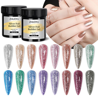 Gel de construction Hema Free TPO Private Label 100g, Gel dur magnétique pour extension d'ongles, effet pailleté français, diamant, disco