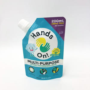 Pochette Doypack Personnalisée 250 ml Brillante et Durable avec Bec Verseur pour Liquide Vaisselle et Savon Liquide, Scellable à Chaud - Product Image 1