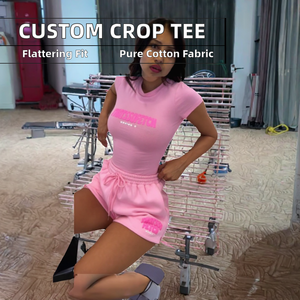 Camiseta Larga de Algodón Lisa para Mujer, Estilo Casual, con Logotipo Personalizado OEM, Manga Corta, Talla Grande, Teñida, con Botones - Product Image 2