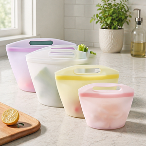 Silicone Bedding Storage <b>Bag</b> 150-200ml Custom Logo/Shape/Color/Package Reusable Leakproof Eco-Friendly <b>Vacuum</b> Compressed - Product Image 1