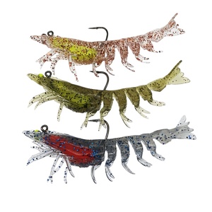 เหยื่อปลอมกุ้งน้ำเค็มแบบนิ่ม 3 ชิ้นต่อถุง 3 สี น้ำหนัก 7 กรัม 12 กรัม ทำจาก TPE ลอยน้ำได้ สมจริง ทนทานต่อการฉีกขาด พร้อมตะขอ - Product Image 3
