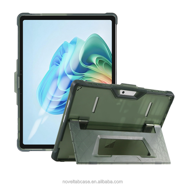 Rugged Heavy Duty Tablet Case for Microsoft Surface Pro 9/10/11 Hand Strap Shockproof TPU Shell Precise Cutouts Business Style