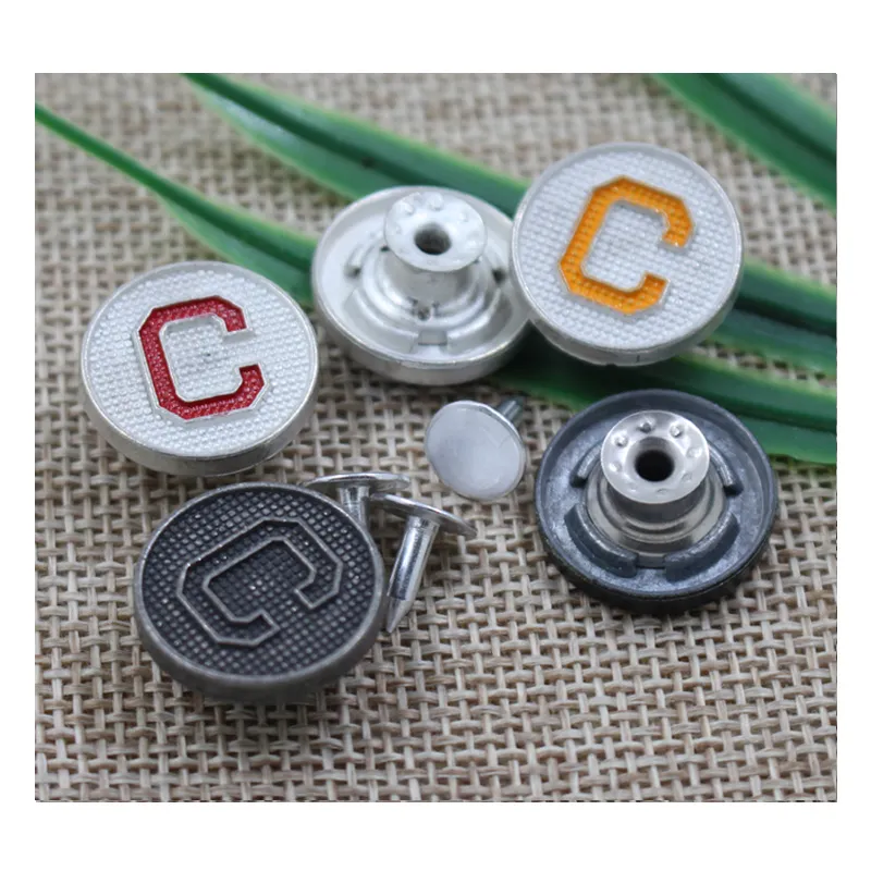 निर्माता कस्टम खोदना लोगो नवीनतम डिजाइन जीन्स बटन, जीन्स बटन और rivets