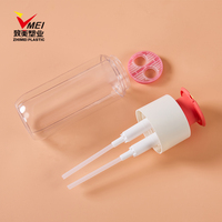Bouteille en plastique PET à double compartiment écologique de 500 ml avec bouchon à vis pour l'emballage de produits de soin de la peau, shampooing, coloration capillaire, impression sérigraphique