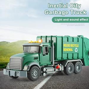 Voiture à déchets à friction avec effets lumineux et sonores, en plastique, jouets écologiques pour enfants - Product Image 5