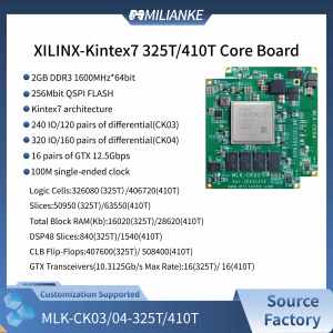 MILIANKE MLK-CK03/04-325T/410T AMD(Xilinx)Kintex-7 คอร์บอร์ด XC7K325T/XC7K410T 2GB DDR3 256Mbit แฟลช MLK-CK03/04-325T/410T Xil - Product Image 2