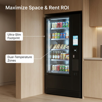 Distributeurs automatiques intelligents de snacks et de boissons sans argent liquide pour bureaux et extérieur