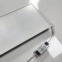 Plafonnier LED encastré ultra-fin à cadre en aluminium, faible indice UGR, 1200x300 (30x120cm), 1x4, sans scintillement, avec variateur Dali, UGR < 19
