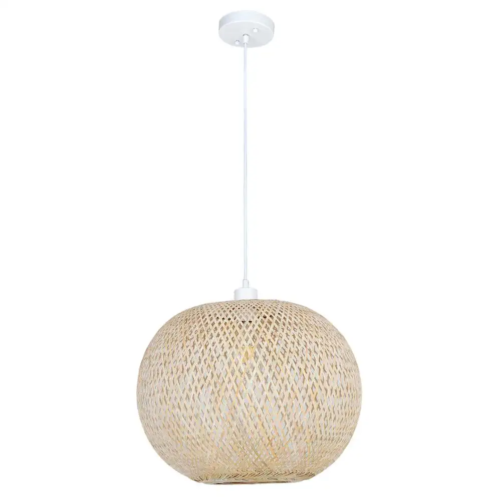 Add to CompareShare Chinese Bamboo weaving bambooRattan Weaving Pendant light E27 lamps lanterns living room hotel restaurant a