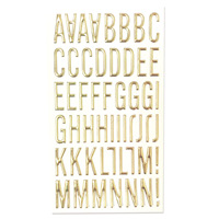 Autocollants en lettres 3D décoratifs de haute qualité, dorés, à effet bulle, estampage à chaud, autocollants en métal auto-adhésifs, alphabet en relief pour enfants