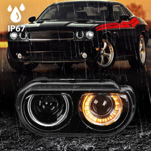 Rétrofit et mise à niveau des phares, ensemble de phares noirs pour <span class=keywords><strong>Dodge</strong></span> Challenger R/T SE SXT Plus XM25S6 09-14, meilleur phare - Product Image 5