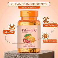 Tablet Vitamin C Label Pribadi dengan Seng, Mencerahkan dan Meningkatkan Sistem Imun, Formula Khusus untuk Dewasa