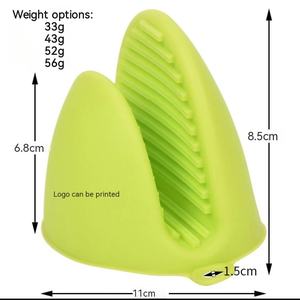 Gants en silicone résistants à la chaleur avec clip <span class=keywords><strong>de</strong></span> poignée <span class=keywords><strong>de</strong></span> casserole anti-brûlure Four à haute température Utilisation <span class=keywords><strong>de</strong></span> la cuisine au micro-ondes Style imprimé - Product Image 5