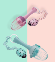 Long manche bébé fruits frais mangeoire sucette formation massage jouet anneau de dentition de qualité alimentaire doux sûr sans BPA sachets en Silicone