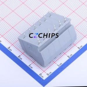 KF250T-5.0-2*6P Spring Terminal Block Through hole Component (THT),P=5mm Connector 2x6P 5mm Gray 12P - Product Image 2