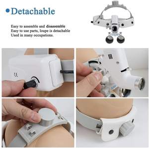 3.5X-420検査と手術歯科用双眼ルーペヘッドバンド拡大鏡LEDライト、充電式バッテリー - Product Image 4