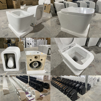Tornado Flush Sanitaire CE Mur Monté Sans Monture Placard D'eau Salle De Bains En Céramique Forme Carrée Mur Accroché Toilette Commode