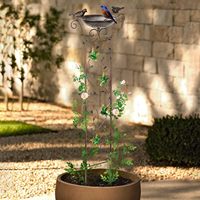 Bassin décoratif antique pour oiseaux, treillis métallique, support de plantes grimpantes pour jardin, support pour plantes en pot, 7,3x40 pouces, Fuzhou