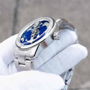 Montre mécanique automatique à heure sauteuse personnalisée avec cadran à thème nautique unique, en acier inoxydable, étanche - Product Image 2