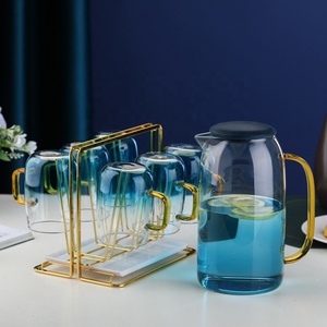 Bottiglie d'acqua in vetro con tappi in Silicone e ugelli Spray adatti per acqua calda fredda succo di tè caffè <span class=keywords><strong>limonata</strong></span> con maniglie laterali - Product Image 6