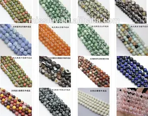 Various Natural Stone Gemstone Loose Beads For Jewelry Making Amethyst Garnet Lapis Onyx Agate Quartz Rock Stones Stocks