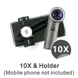 10X แว่นขยายแบบมือถือ LED ไร้เงาพร้อมที่วางโทรศัพท์พร้อมแว่นขยาย achromatic Loupe อัญมณีโบราณเครื่องมือระบุเครื่องประดับ - Product Image 2