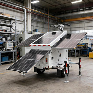 Torre de Luz Solar Portátil con 4 LED de 150W y Batería de Gel de 200Ah para Electrificación de Aldeas Rurales - Product Image 3