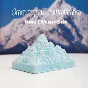 Ensembles de diffuseurs de roseaux ROOGO en forme de montagne enneigée Difusores d'arômes de luxe avec huiles essentielles rehaussent élégamment les rituels quotidiens - Product Image 3