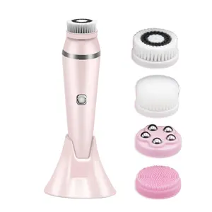 2019 Amazon Hot Sale Beauty Product Facial Massager Brush Manufacturers Face Cleaner Personal 4 in 1 Facial Cleansing Brush