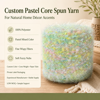 Pastel Fancy Core Spun Polyester/Acrylic Dyed Yarn Eyelash Feather Yarn for Cushion Table Runner Wall Hanging Home Decor Accent