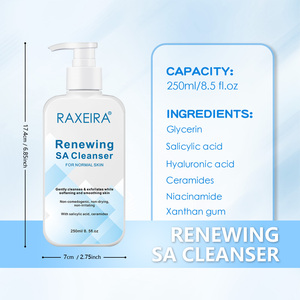 Vente en gros Renouvelant SA <span class=keywords><strong>Nettoyant</strong></span> 250ML Niacinamide Acide Salicylique Exfoliant pour Blanchir Hydratant Visage Sans Parfum - Product Image 6