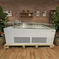 Vitrina Refrigerada Comercial con Tapa de Vidrio Plano para Sándwiches, Ensaladas, Postres y Sushi, con Puerta Abierta para Mantener Frescos los Productos