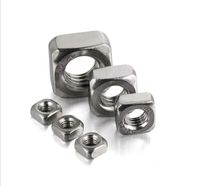 Écrous carrés en acier inoxydable 304, écrous hexagonaux carrés, capuchons d'écrous hexagonaux carrés, M3 M4 M5 M6 M8 M10 M12 pour l'architecture