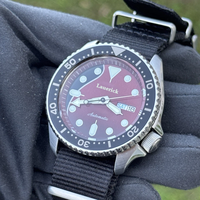 Montre automatique mécanique avec boîtier en acier inoxydable personnalisé avec logo OEM, verre saphir, luminescent, étanche 10 ATM, montre de plongée