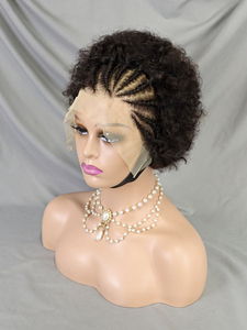 New Arrival Black Jerry <strong>Curl</strong> Braid Lace <strong>Pixie</strong> <strong>Wig</strong> Kinky Curly 13x4 Full Frontal <strong>Wigs</strong> 100% Remy Hair bob <strong>Wig</strong> - Product Image 4