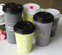 Chine usine écologique simple paroi artisanat papier tasses couvercles jetables café mousse tasses pour eau minérale Tequila personnalisable