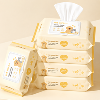 80 lingettes pour animaux de compagnie non tissées, douces, sans alcool, sans parfum, pour nettoyer les pattes, le corps, le visage et les oreilles des animaux
