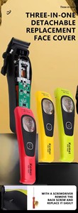 Tondeuses à cheveux professionnelles <span class=keywords><strong>KEMEi</strong></span> KM-1920, moteur à lévitation magnétique 9000 tr/min, batterie Li-ion rechargeable par USB, longueurs réglables - Product Image 4