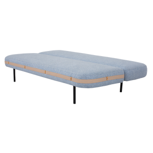 Nisco आधुनिक हल्के नीले चमड़े के सोफे पर एक साल की वारंटी बेडरूम अपार्टमेंट होटल मॉल सजावट के लिए 1 साल की वारंटी - Product Image 4