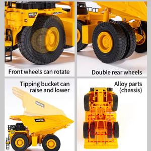Camion benne statique de chantier, modèle de véhicule d'ingénierie, camion de construction SJY-1152, échelle 1:35, en alliage métallique moulé sous pression, jouet pour enfants - Product Image 3
