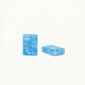 Ensemble de Mahjong de Luxe Bleu Océan, Tuiles Américaines en Résine Gravée, Thème Tropical <span class=keywords><strong>Plage</strong></span>, Pièces Esthétiques Côtières - Product Image 6