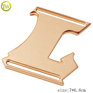 High Quality Leather Belt Slider Strap Hardware Die Casting Matte Gold Adjustable Buckle Handle For Luggage