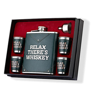 Piccola caraffa russa in acciaio inox 304, confezione regalo di alta qualità, bottiglia per liquori bianchi rinforzata da 18 once, ideale come regalo - Product Image 1