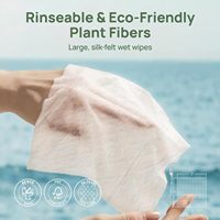 Lingettes humides pour animaux de compagnie écologiques, biologiques, non tissées, extra douces, avec une durée de conservation de 2 ans, pour le nettoyage des pattes, des oreilles et des yeux