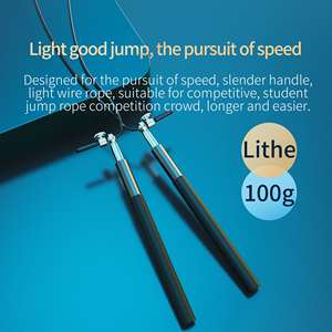 थोक फिटनेस भारी स्टील तार की गति रस्सी खेल गृह जिम भारित कूद रस्सी - Product Image 3