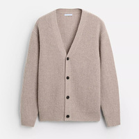 Cardigan en coton 100 % pour homme, tricoté, boutonné, chaud, décontracté, tendance, coupe oversize, respirant, séchage rapide, col en V