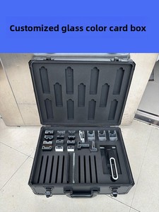 Boîte d'échantillons portable moyenne/grande, entièrement noire, personnalisable, pour portes et fenêtres, en profilé d'aluminium, avec carte de couleurs, en alliage d'aluminium - Product Image 3