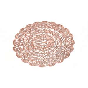 แผ่นรองจานกันน้ำแผ่นรองจานลายใบไม้ทำจากพีวีซีทรงกลมดีไซน์ลายคริสต์มาสแผ่นรองจาน - Product Image 2