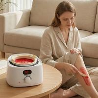 Chauffe-cire triangulaire 500 ml pour épilation, base stable à trois points, empreinte compacte pour comptoir de salon, usage professionnel à domicile, corps
