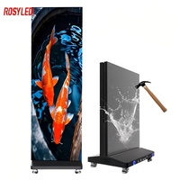 Écran d'affichage LED pliable ROSYLED GOB P1.25 P1.86 P2 P2.5, écran publicitaire HD pliable sur pied, directement de l'usine